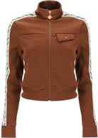 BROWN CASABLANCA  LAUREL ZIP-UP SWEATSHIRT