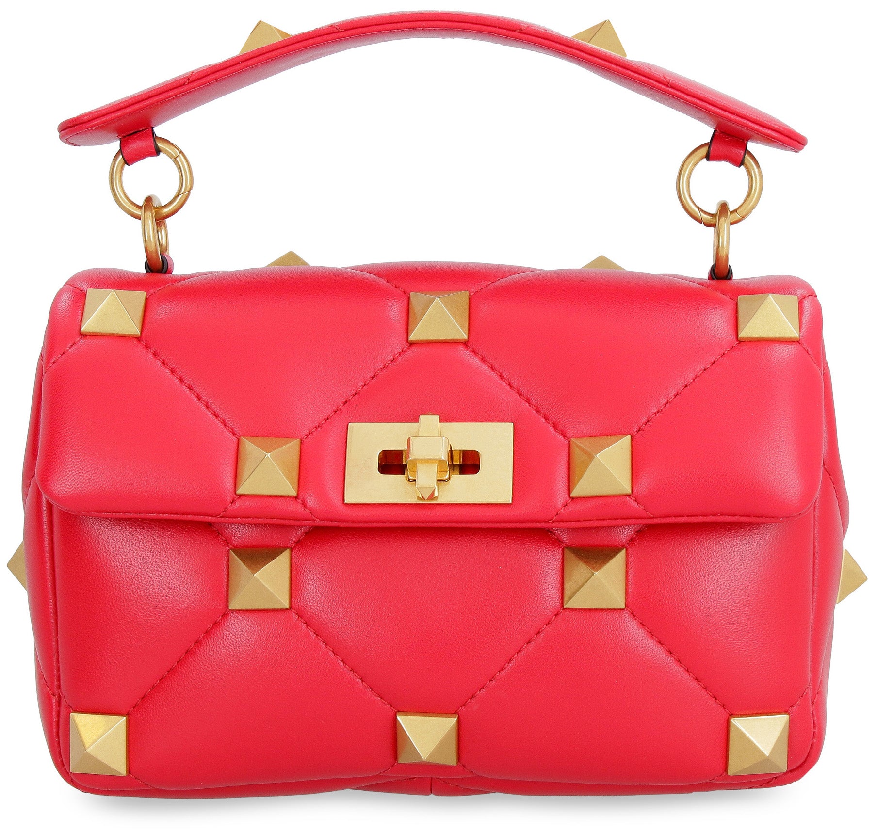 JU5 VALENTINO VALENTINO GARAVANI - ROMAN STUD LEATHER SHOULDER BAG