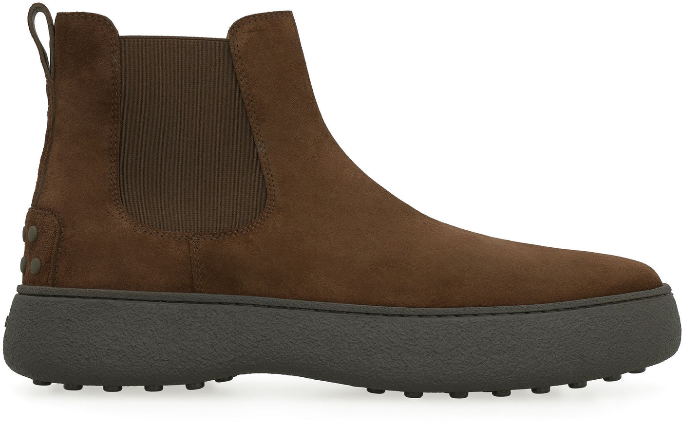 S611 TOD'S SUEDE CHELSEA BOOTS