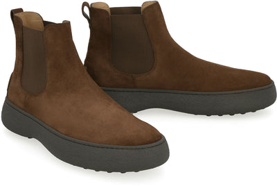 S611 TOD'S SUEDE CHELSEA BOOTS