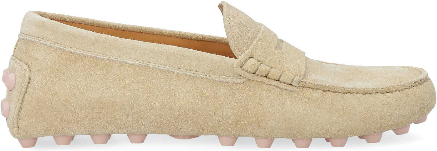 C606 TOD'S GOMMINO BUBBLE SUEDE LOAFERS