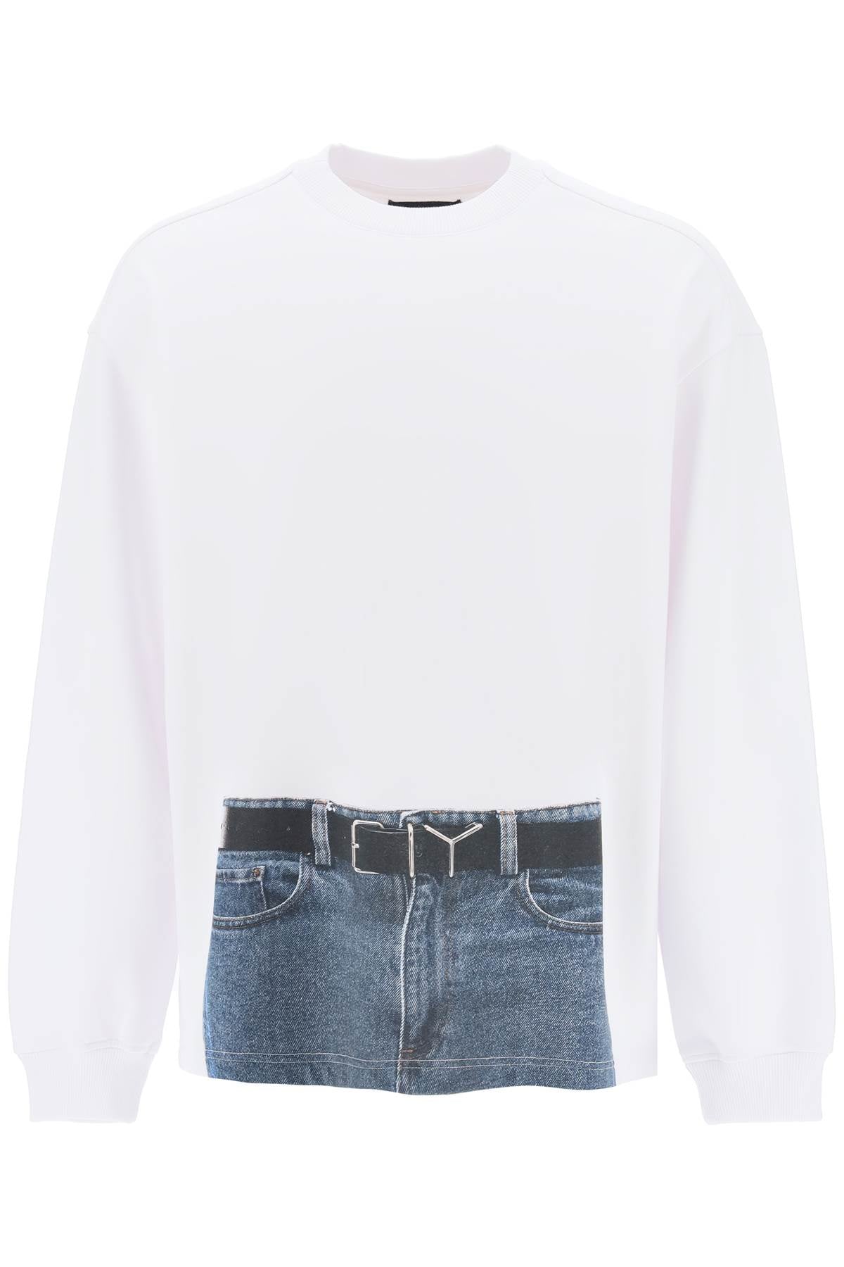 WHITE Y/PROJECT TROMPE L'OEIL SWEATSHIRT (YPJPGSWEAT3S24J17) | LOZURI